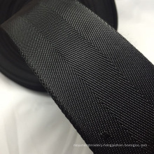 Black Hollow Twill Ribbon Custom Woven Nylon Webbing 2.5/2.8/3.2/3.8/5.5CM